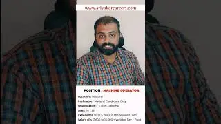 Urgent Job in Madurai | Food Company Hiring Machine Operators | ITI / Diploma Jobs Tamil Nadu 2025