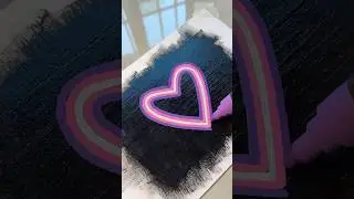 Creative Acrylic Painting Art Idea For Valentine's Day 😍 #valentines #painting #satisfying