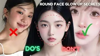 Best Glow up Guide for Round Face🎀 Hairstyles, Glasses, Makeup & More