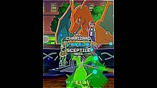 Ash's Charizard F.P VS Sawyer's Mega Sceptile || Who is Strongest 💪 #shorts #pokemon