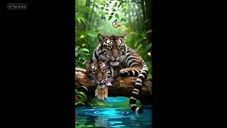Cute tigers sleeping in jungle!