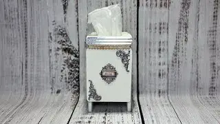 Tissue Holder Made From Dollar Tree Plaques | Mason Jar Tissue Holder | New Idea For A Tissue Holder