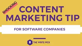 Shocking #content marketing tip for #software companies