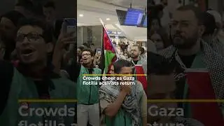 Heroes&rsquo; welcome for freed Gaza flotilla activists | AJ #shorts
