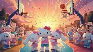 Happy Song for Kids | Hello Kitty Basketball Fun | Playful Sanrio Friends Music Video 3D Animation 🏀
