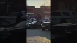 Bronco drives over Peel Police Vehicle