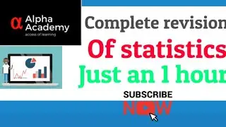Revise statistics quickly || quick revision || alpha academy || ca foundfation, cs, cma || nov 2020
