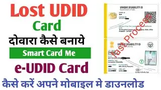 यूडीआईडी कार्ड खो जाने पर नया कैसे बनवाए | e udid card download online 2023 | lost my udid card