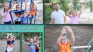 Testing a NINJA COURSE!  |  Double Slack Line Ninja Course Setup  [Jugader Ninja Obstacle Course]