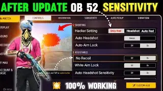 OB52 Update Sensitivity Setting | Free Fire Headshot Sensitivity setting After OB52 update |