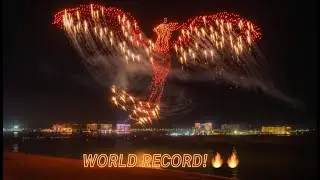 LARGEST DRONE SHOW EVER: Ras Al Khaimah New Year&rsquo;s Eve 2026 Guinness World Record 🦅🥇 #RAKNYE #Drones