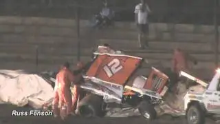Lynton Jeffery roll Sydney Speedway by Russ Fenson