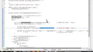 HOW TO READ CSV FILE USING JAVA DEMO
