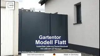 Gartentor Flatt  - Fl&auml;chenb&uuml;ndig einzigartig