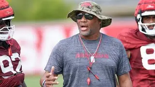 Razorbacks defensive line coach Deke Adams on position group's development