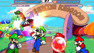 MUGEN Mario Bros vs GRAND DAD & GRAND UNCLE + SMW TV Mario Bros vs Hotel Mario Bros