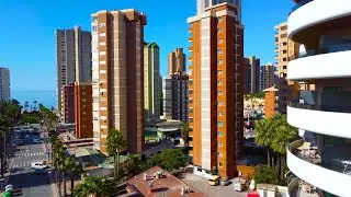 [4K] Benidorm Drone Flight Between the Skyscrapers