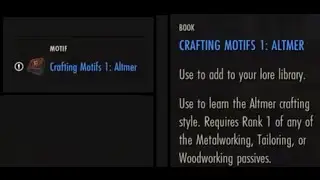 ESO - Crafting Motifs 1: ALTMER