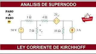 ✅ Problema  3.23 SADIKU | Como resolver un supernodo en un circuito electrico | Analisis de nodos