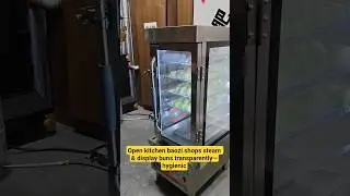 Open kitchen baozi shops steam & display buns  hygienic& reassuring #steamedbun #openkitchen