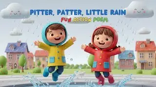 Pitter, Patter, Little Rain 🌧️ | A Fun Rainy Day Poem for Preschoolers