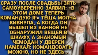 Зять решил взять власть в свои руки сразу после свадьбы, но пошло не по плану...