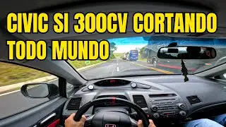 Civic SI ASPIRADO com 300cv - PASSANDO TODO MUNDO NA ESTRADA! 🔥