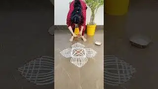 Full Video Link | Traditional Art Vlog | Simple & Beautiful Rangoli Design🌺✨.