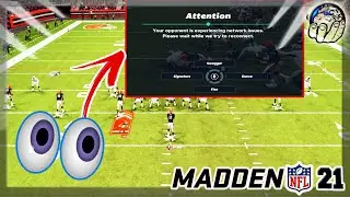 MY OPPONENT WAS EXPERIENCING NETWORK ISSUES... EA HELP MAYBE? Madden 21 Ultimate Team