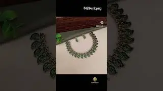 Enamel Necklace Set #bhandhura #necklace #ethnicelegance