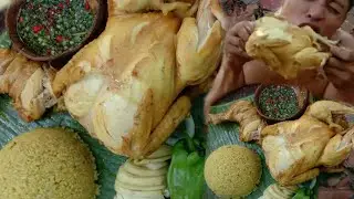 Wow MerryXmas Cooking Turkey Chicken Ricepe  -  Cooking Big Chicken In Jungle - Eat Delicious