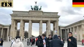 🇩🇪Berlin Winter Walk - Brandenburg Gate -【4K 60fps】