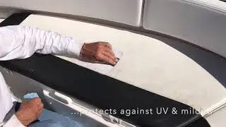 HOW TO USE SEA GLOW&trade; & SILKENSEAL&trade; to RESTORE A WHITE VINYL BOAT CUSHION.