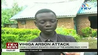 Vihiga: Form 2 student narrowly escapes death after arsonists raze home