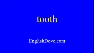 How to pronounce tooth in American English
