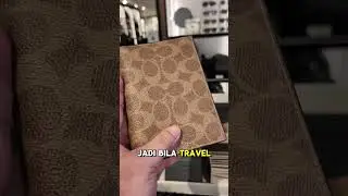 COACH PASSPORT CARD CASE IN SIGNATURE CANVAS IN TAN/BLACK (CW170)
