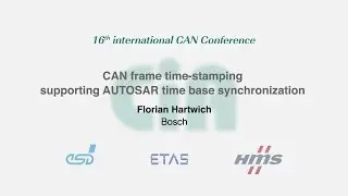 iCC 2017 &mdash; CAN frame time stamping supporting AUTOSAR time base synchronization &mdash; Florian Hartwich B
