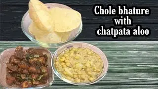 Chole bhature//chatpate aloo