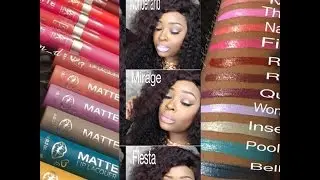 NEW RUBY KISSES MATTE LIP LACQUERS! ALL 14 SHADES WITH LIP SWACHES