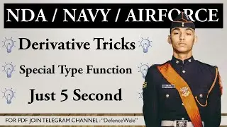 DERIVATIVE TRICKS FOR NDA // NAVY // AIRFORCE // NDA MATH TRICKS CHAPTER WISE