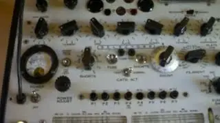 25L6 vacuum + 539C TUBE TESTER HICKOK. Testando uma v&aacute;lvula 25L6 no Hickok 539C pela radioveio loja