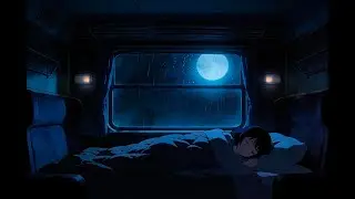 Rainy Night Train Journey 🌧️ Deep Sleep & Insomnia Relief (Dark Screen 1 Hour)
