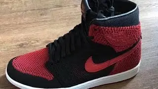 AIR JORDAN 1 BANNED BRED FLYKNIT SNEAKER
