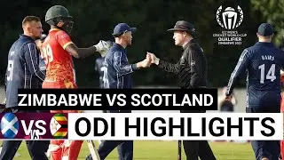 ZIM vs SCO Highlights | Zimbabwe vs Scotland Highlights 2023 | ZIM vs SCO ODI Highlights 2023 S RAZA