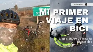Mi primer viaje en bicicleta - 3 dias, 400km y 1 Salto en paracaídas