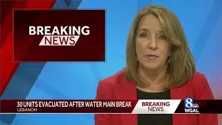 Water main break leads to displacement of apartment residents