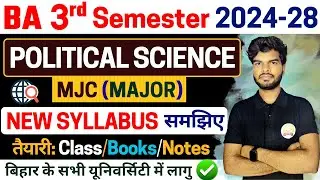 BA 3rd Semester Political Science Syllabus 2026 | BA Semester 3 Political Science Syllabus in Hindi