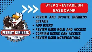 Step 2 - Establish Base Camp (Account & Business Setup)