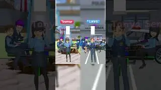 Compilations Mio Yuta Police Did Color Mixing Trend SAKURA   #sakuraschoolsimulator #shorts  #tiktok