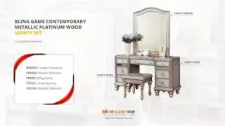 Vanity Set &ndash; Coaster Bling Game Vanity Desk Set